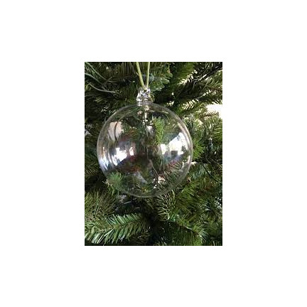 35232-BN BOMBKA  AKRYLOWA 10cm KULA PEŁNA SKŁADANA KULE BOMBKI PLASTIK PRZEŹROCZYSTE