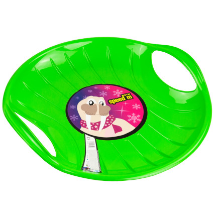 ISTM-361C ŚLIZG OKRĄGŁY SANKI PLASTIKOWE JABŁUSZKO SPEED M z uchwytami na śnieg zjedz