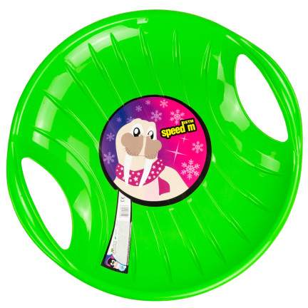 ISTM-361C ŚLIZG OKRĄGŁY SANKI PLASTIKOWE JABŁUSZKO SPEED M z uchwytami na śnieg zjedz