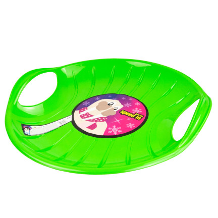 ISTM-361C ŚLIZG OKRĄGŁY SANKI PLASTIKOWE JABŁUSZKO SPEED M z uchwytami na śnieg zjedz