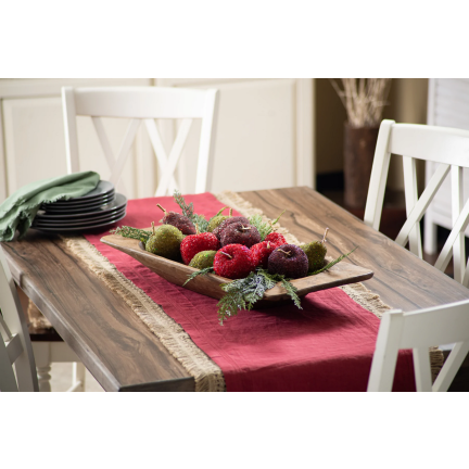 TG61386-3 JABŁKA ZAWIESZKI 9SZT/KPL BOMBKI NA CHOINKĘ BROKATOWE ozdoby JABŁUSZKA 9szt CZERWONE