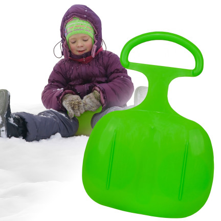 ISF-361C ŚLIZG JABŁUSZKO ślizgacz plastikowy FREE DO ZJEŻDŻANIA na ŚNIEGU ZIELONY