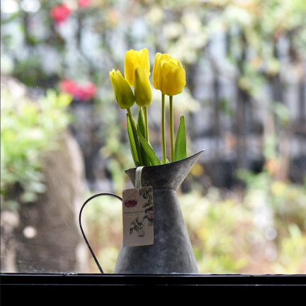 CV17690-3 BUKIET TULIPANÓW GUMOWANYCH SILIKONOWYCH 3SZT LUX ZÓŁTE TULIPANY jak ŻYWE