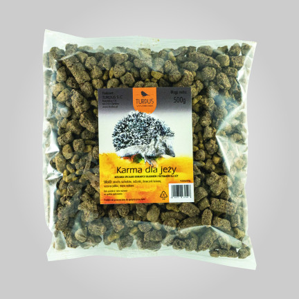 Karma dla jeży wolnożyjących, mieszanka paszowa pełnoporcjowa, bogata w białko, Turdus 500g