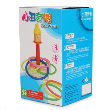 TG50052 GRA DREWNIANA OBRĘCZE ZABAWKA RINGO RZUT DO CELU ZRĘCZNOŚCIOWA RYWALIZACJA