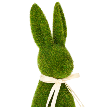 TG55598 KRÓLIK FLOKOWANY zając wielkanocny zamszowy 30cm