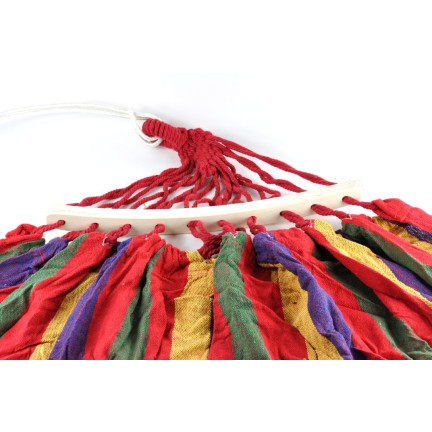 GG38 HAMAK OGRODOWY ZE STELAŻEM BUJAK + POKROWIEC I LINKI 70X170 CM CZERWONY