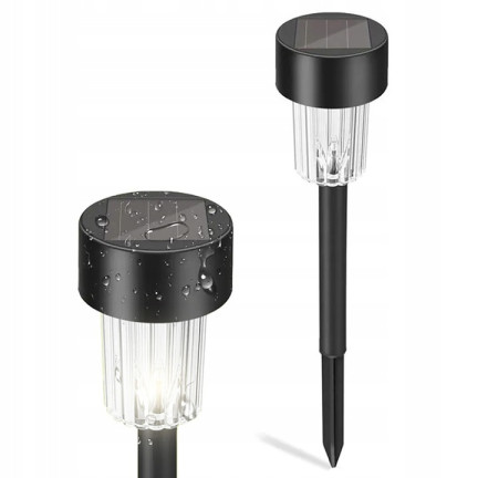 C77504 Lampa SOLARNA LAMPKA ogrodowa LED WBIJANA SŁUPEK CZARNA