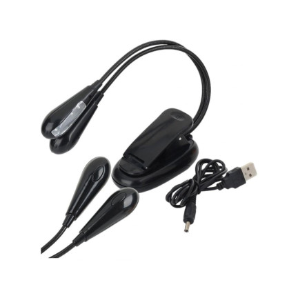 BB80 PODWÓJNA LAMPKA USB z KLIPSEM DO CZYTANIA PRACY