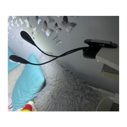 BB80 PODWÓJNA LAMPKA USB z KLIPSEM DO CZYTANIA PRACY