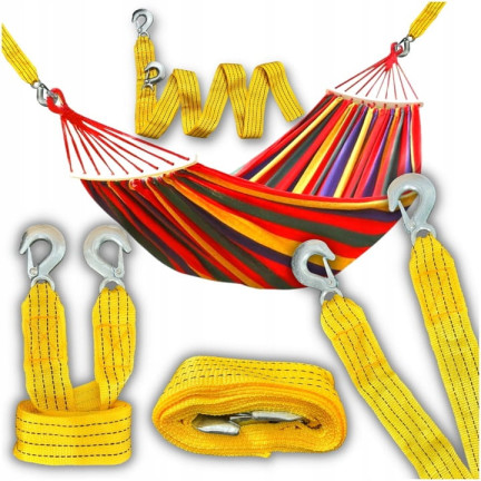 TG71380 LINA HOLOWNICZA LUB MONTAŻU HAMAKÓW HAMAK LINKA PAS MOCOWANIE DO DRZEWA 1M