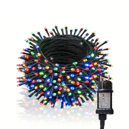 Lampki led 500l, multikolor, choinkowe, świąteczne, zewnętrzne, wewnętrzne, 3+25m