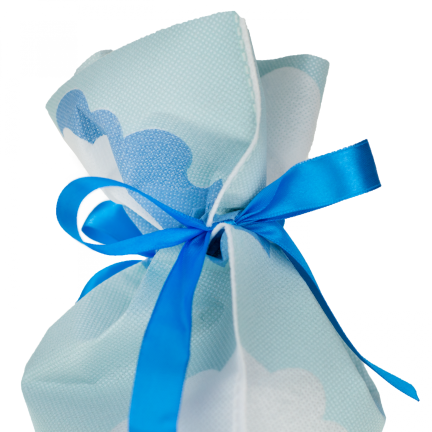 1321 WOREK NA PREZENTY eko upominkowy 30x45cm chmurki