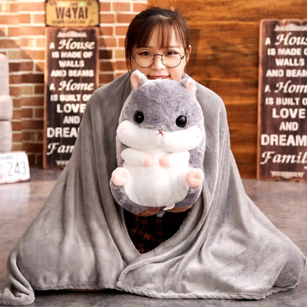 B48X KOC CHOMIK PODUSZKA 2W1 PRZYTULANKA MASKOTKA DUŻY DLA DZIECI PODRÓŻNY PLUSZ