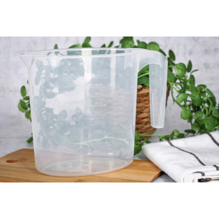 HOB081207 DZBANEK KUBEK KUCHENNY Z MIARKĄ PODZIAŁKĄ MIARKA 1L OWALNY TRANSPARENTNY