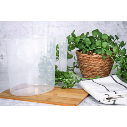 HOB081207 DZBANEK KUBEK KUCHENNY Z MIARKĄ PODZIAŁKĄ MIARKA 1L OWALNY TRANSPARENTNY