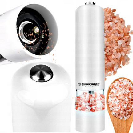 ES3B  MŁYNEK DO PIEPRZU SOLI PRZYPRAW ELEKTRYCZNY ROZDRABNIACZ LED REGULACJA