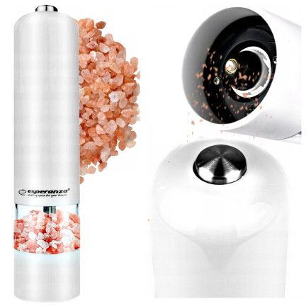 ES3B  MŁYNEK DO PIEPRZU SOLI PRZYPRAW ELEKTRYCZNY ROZDRABNIACZ LED REGULACJA