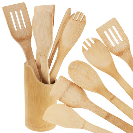 MUT2346 ZESTAW AKCESORIÓW PRZYBORÓW KUCHENNYCH ŁYŻKI ŁOPATKI W STOJAKU 6SZT