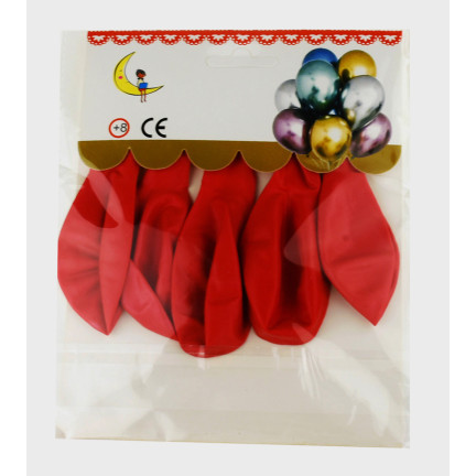 TG53244F BALONY METALICZNE 5SZT CHROM URODZINY CZERWONE