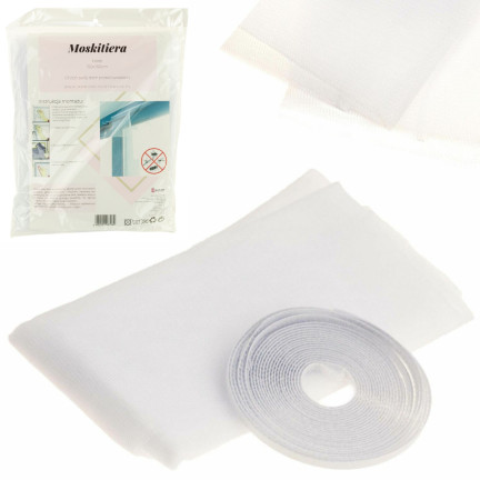 NN15 MOSKITIERA SIATKA NA OKNO OWADY 150x150 + RZEP BIAŁA PRZECIW KOMAROM MUCHOM