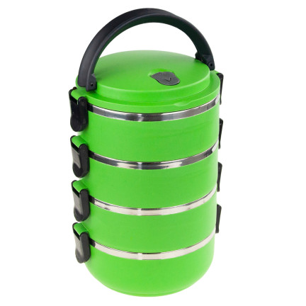 OO92 POJEMNIK NA ŻYWNOŚĆ MENAŻKA OBIADOWY LUNCH BOX 4 czesci 2,8L Termos