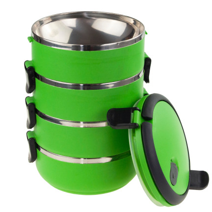 OO92 POJEMNIK NA ŻYWNOŚĆ MENAŻKA OBIADOWY LUNCH BOX 4 czesci 2,8L Termos