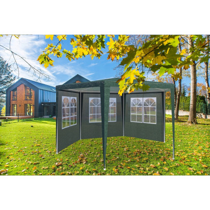 TG77597-1 duży PAWILON NAMIOT OGRODOWY HANDLOWY ALTANA DO OGRODU NA TARAS 4x4 6 scian