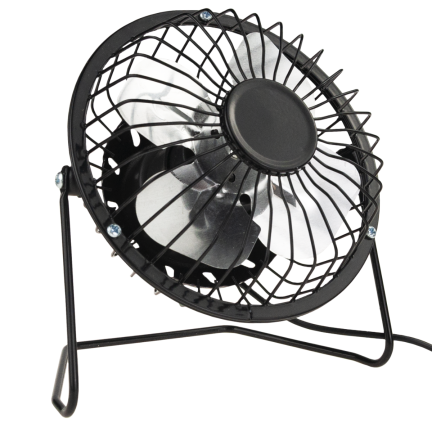 PC74 WIATRAK WENTYLATOR USB STOJĄCY METALOWY BIUROWY STOŁOWY WIATRACZEK NA BIURKO