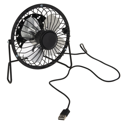 PC74 WIATRAK WENTYLATOR USB STOJĄCY METALOWY BIUROWY STOŁOWY WIATRACZEK NA BIURKO