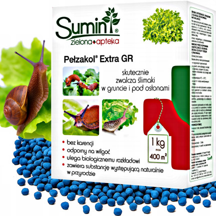 SUM22 ŚRODEK NA ŚLIMAKI PREPARAT TRUTKA NIEBIESKIE GRANULKI SUMIN MOLUFRIES 1KG