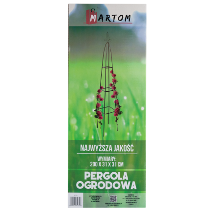 PERG-N0293 PERGOLA OGRODOWA PIRAMIDA PODPORA NA RÓŻE PNACZA SŁUP METALOWY