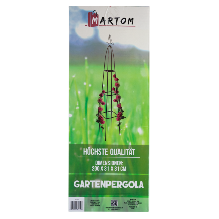 PERG-N0293 PERGOLA OGRODOWA PIRAMIDA PODPORA NA RÓŻE PNACZA SŁUP METALOWY