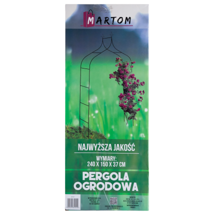 PERG-N6078 PERGOLA OGRODOWA ŁUK METALOWA ŁUKOWA NA RÓŻE KWIATY PNĄCZA 240cm