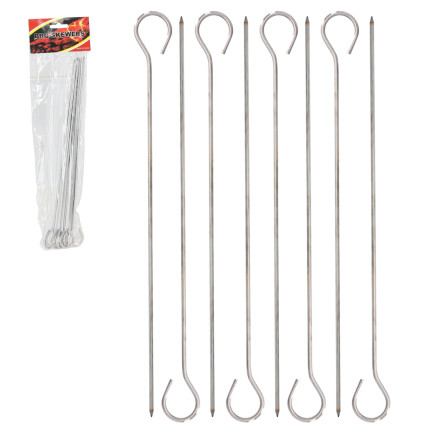 WUI8955 KOMPLET 8 SZPILEK NIERDZEWNYCH DO SZASZŁYKÓW 28CM