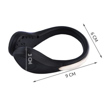 SS31 OPASKA LEDOWA DLA BIEGACZA NA BUTY CZARNA ŚWIATŁO