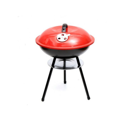 TG71417 GRILL WĘGLOWY NA BRYKIET OGRODOWY OKRĄGŁY Z POKRYWĄ PRZENOŚNY POPIELNIK