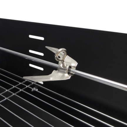 Q43J DUŻY GRILL OGRODOWY NA KOŁACH Rożno PÓŁKI Gril