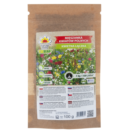 R9374 ŁĄKA KWIETNA ŁĄCZKA KWIATY POLNE ZIOŁA NASIONA SZYBKO KWITNIE 100G