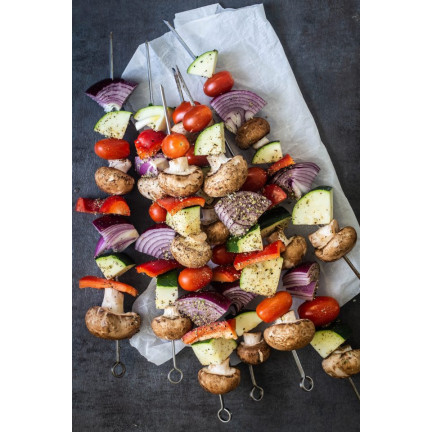 WUI8955 KOMPLET 8 SZPILEK NIERDZEWNYCH DO SZASZŁYKÓW 28CM