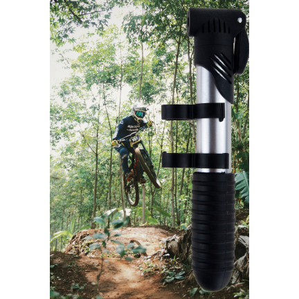 RB26 POMPKA ROWEROWA Z AKCESORIAMI PIŁEK DO ROWERU IGŁA Z UCHWYTEM na RAMĘ PODRÓŻNA