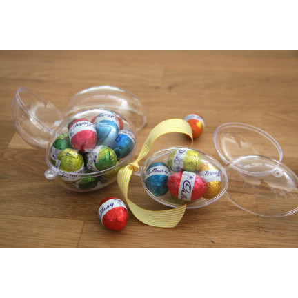 TG60439 JAJKO JAJKA AKRYLOWE PRZEŹROCZYSTE SKŁADANE JAJO 13CM PLASTIK WIELKANOCNE