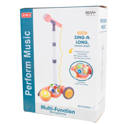 RJ2835 MIKROFON KARAOKE NA STATYWIE KULA DISCO MP3 DLA DZIECI MAŁA GWIAZDA