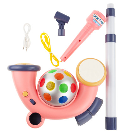 RJ2835 MIKROFON KARAOKE NA STATYWIE KULA DISCO MP3 DLA DZIECI MAŁA GWIAZDA