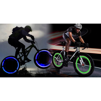 LP31 WENTYLKI WENTLE Wentyle Świecące 2szt led nakładki rowerowe lub samochodowe