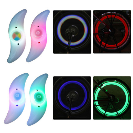 ER51 LAMPKA ROWEROWA LED NA SZPRYCHY KOŁA ROWER NAKŁADKA NA koło rowerowe