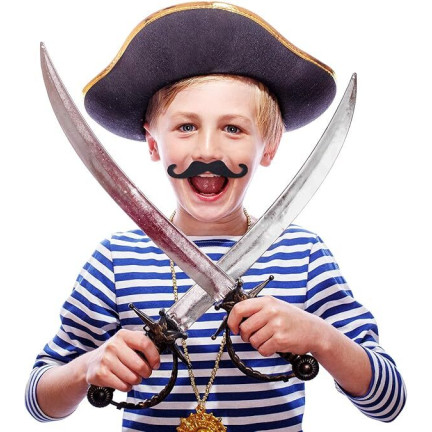 JJ98 ZESTAW WĄSÓW WĄSY CZARNE 6SZT SAMOPRZYLEPNE