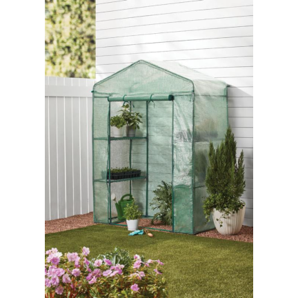 TG71366 MINI SZKLARNIA BALKONOWA PÓŁKI FOLIA ROZSADNIK DO WYSIEWU ZIELNIK 125x69x49