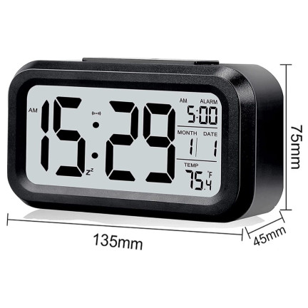 AP29 BUDZIK CYFROWY ZEGAR DUŻY LCD TERMOMETR KALENDARZ NA BIURKO DRZEMKA
