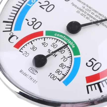 TG56535 DUŻY TERMOMETR HIGROMETR MIERNIK WILGOTNOŚCI ANALOGOWY CZYTELNY DO SZKLARNI